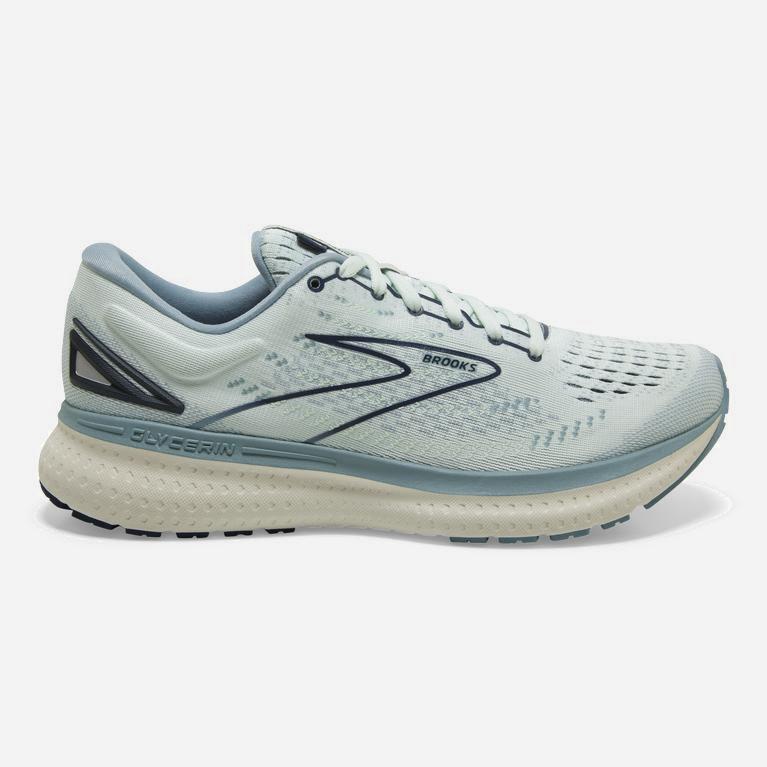 Brooks Glycerin 19 Hardloopschoenen voor Dames Mintgroen/Wit/Donkerblauw (VSLPQ-1736)